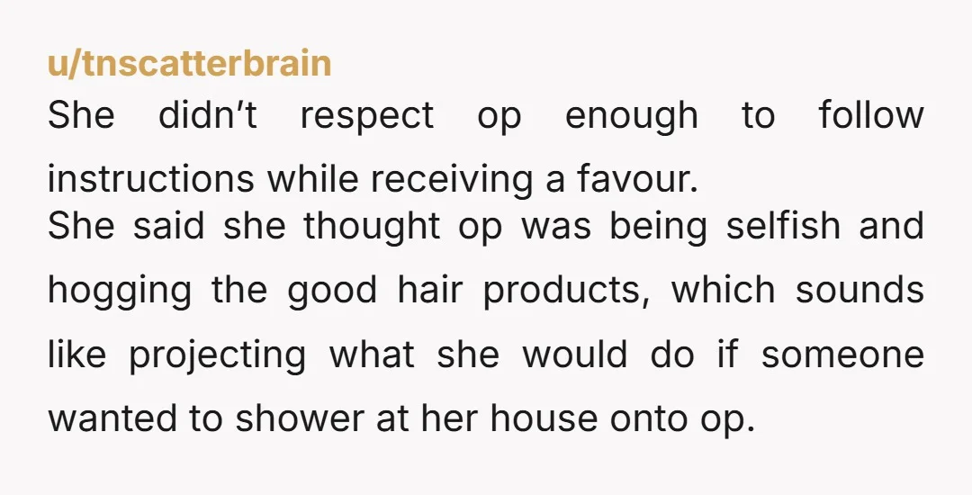 u/Ninja_Flower_Lady It kind of bugs me that she didn't "realize" she needed to respect OOPs things until after some bad consequences happened to her hair? I hope she genuinely respects...