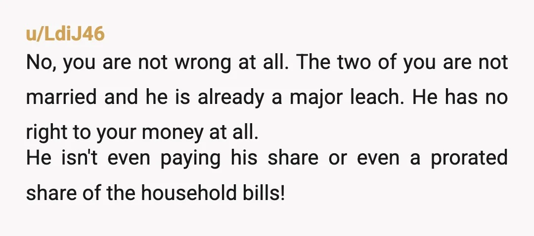u/downwardnote292
Keep your finances separate. It will be easier when you cut him loose.