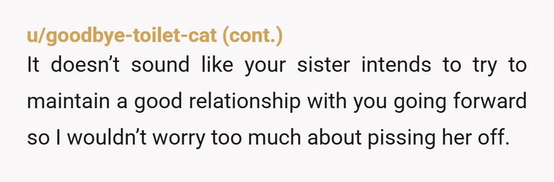 u/bigredroyaloak Just say “I’ve talked to the other bridesmaid and you seem to think you need to dictate every detail for me but not the others. I’ll stop stressing you...