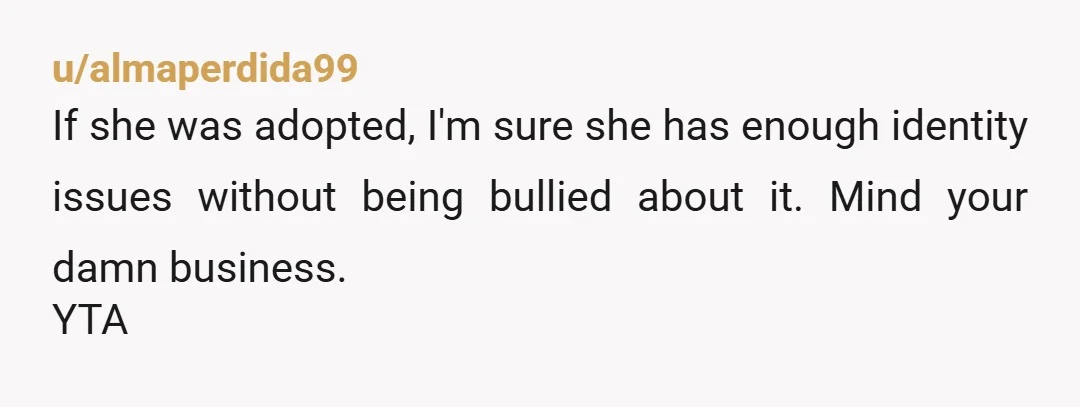 u/Secure_Highway_6917
Yta!!! She is def more Chinese than you are culturally