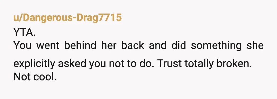 u/Nerdy-Babygirl By "I just couldn't come to an understanding on this" it sounds like you mean she just wouldn't obey you. It was her property. You get a say in...