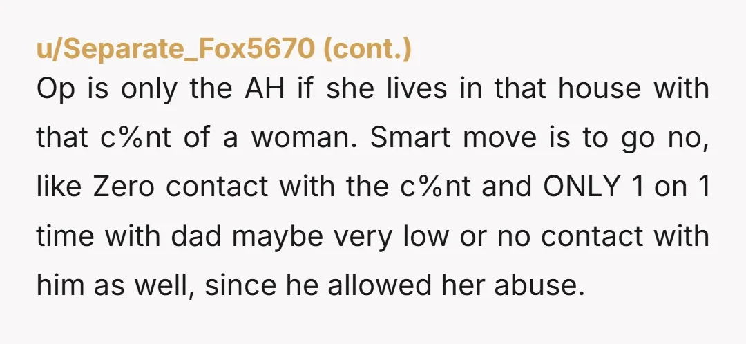 u/kukonimz It seems that being around them and in their home is damaging to your mental health and stability. You should not go back to living with them at all...