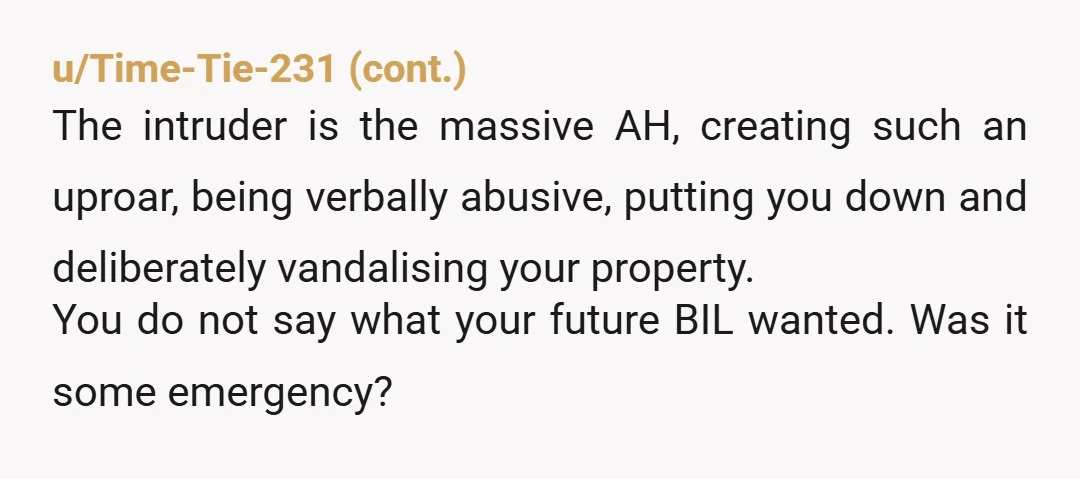 u/OriginalVisibility NTA. Read back what you just wrote. He threw something at your second-story window and destroyed your mailbox because you wouldn't let him in at 8:00 AM? That isn't...