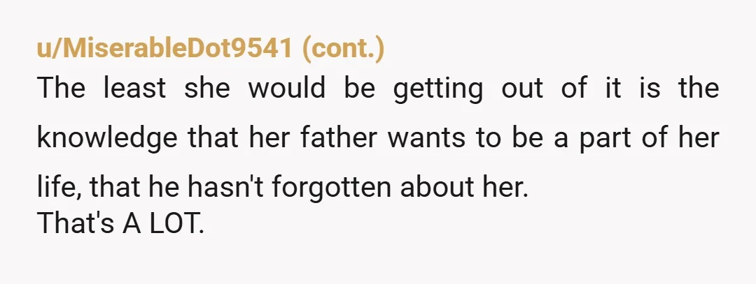 She walked away still not knowing who that was but saying he was weird so I didn't tell her that was her dad YTA, absolutely. He is too. Talk to...