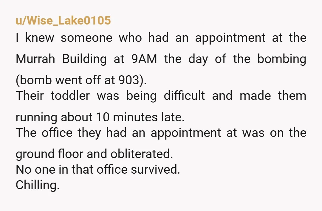 u/Otherwise-Plane8282 I used to work in downtown NYC and one particular day I was 10 minutes late leaving home as I wanted to check the weather, if I hadn’t I...