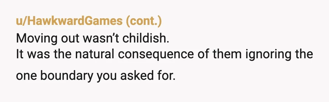 u/Lucky-Berry-4252 NTA They broke the oral contract they made with you so you have no obligation to them at all. Once you started paying rent, you legally became their tenant...