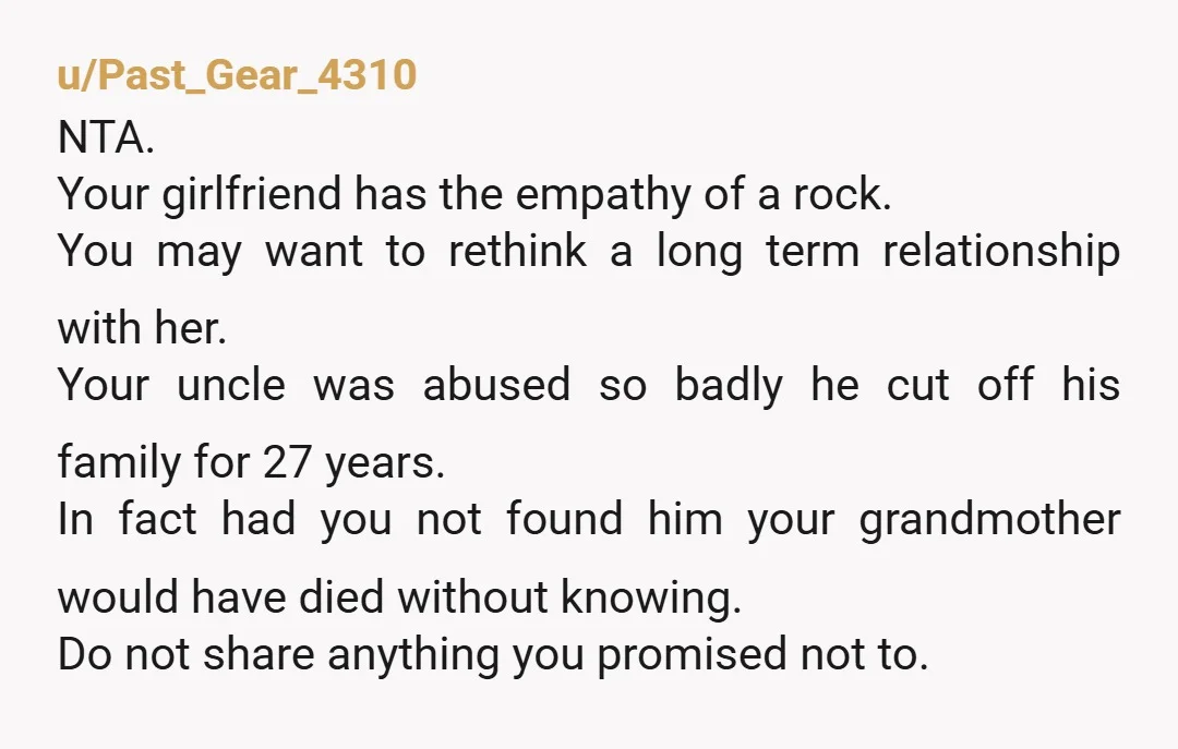 u/Davros_1988
F the grandmother and remind her what a POS she was.