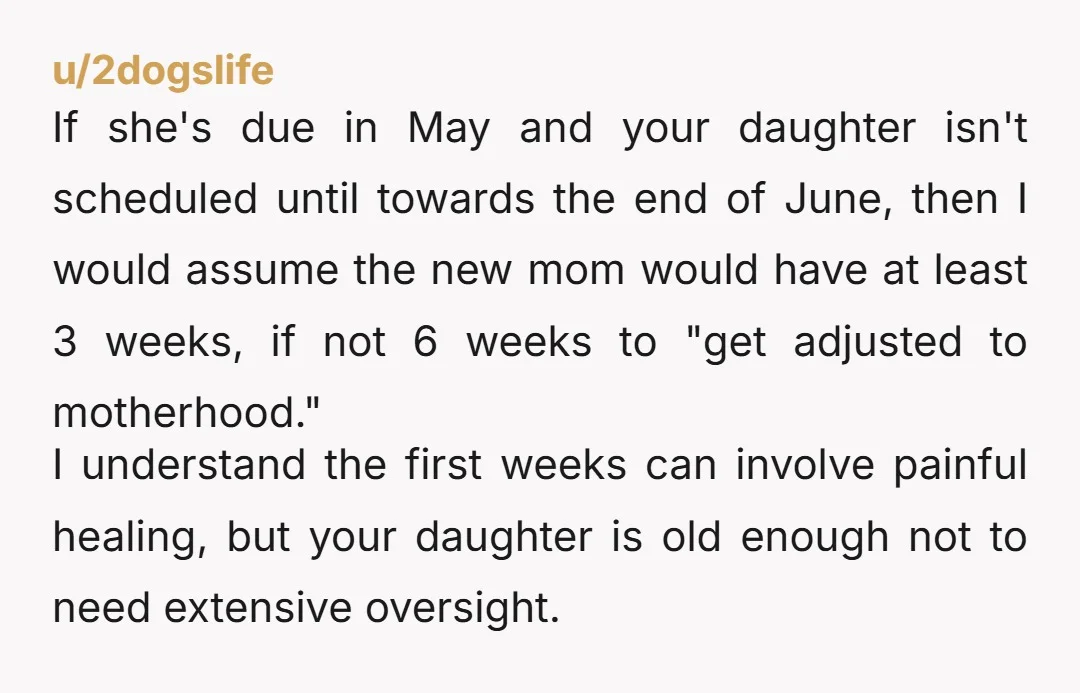 u/Lumpy_Square_2365 Sounds like he has a scared he'll have to step up and take care of his oldest daughter because of course his wife will be dealing with the baby....