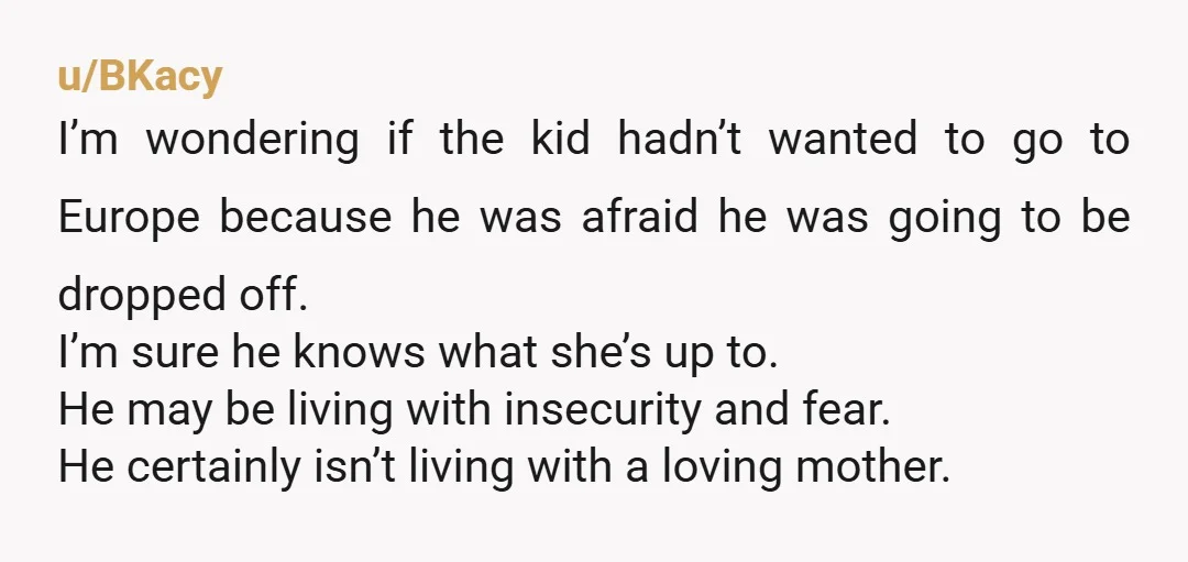 u/NeighborhoodLower389 This is HER CHILD, which means that he is HER RESPONSIBILITY, not yours. The audacity shown here is amazing, she wants him in a boarding...