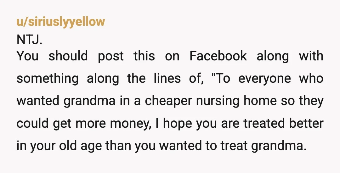 u/Spwhiplash666 You made the right choice. Had you needed to go the Medicaid/Medicare route, the county would have put a lein on the house to get their money back, so...