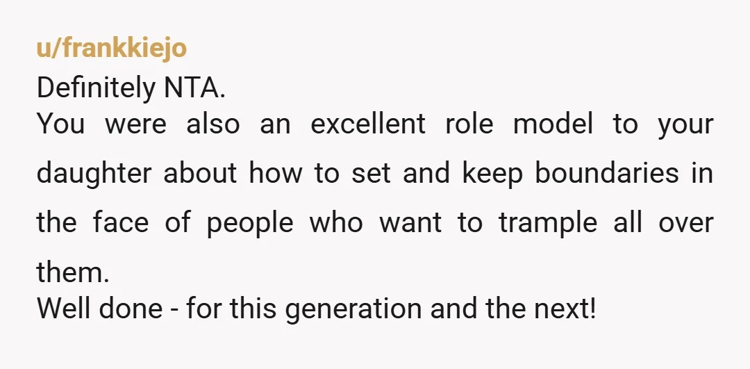 u/ConfidentHighlight18 I’m so proud that you no longer allow her manipulation tactics to work on you. From an internet mom, I’m sending you love & hugs!!! 🤗 NTA don’t allow...