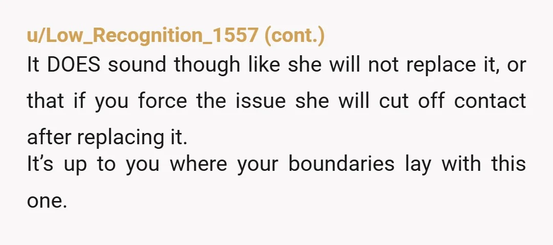 u/Left_Ad708 The amount of people saying OP is in the wrong here is baffling to me. A china cabinet is not the kitchen. OP literally left a tea kettle in...