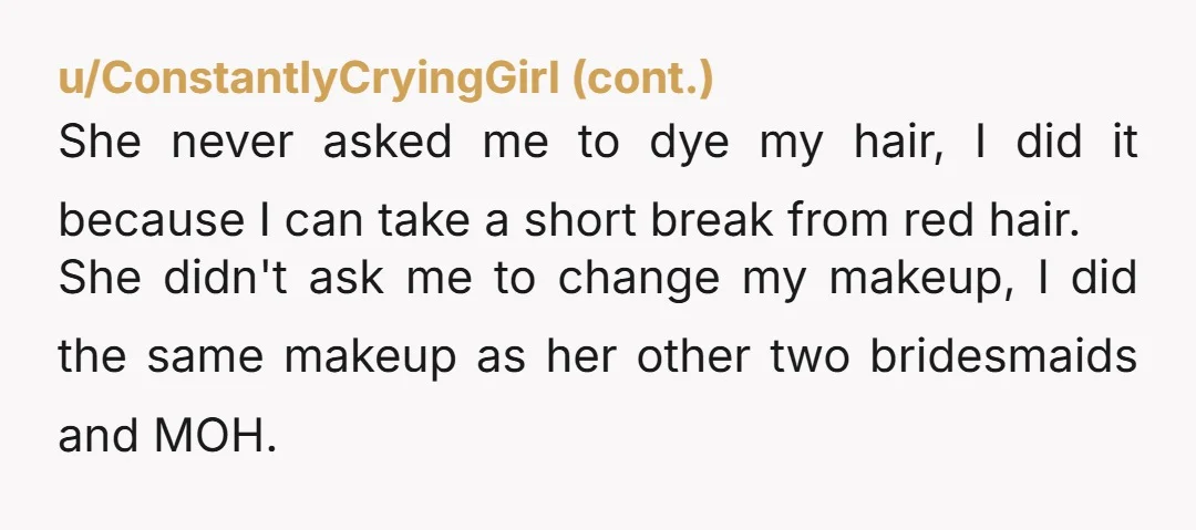 u/ZweitenMal Surely she could compromise and do a toned-down version of her look— like red lips and cat eye eyeliner with pale but natural skin—like an Audrey Horne kind of...