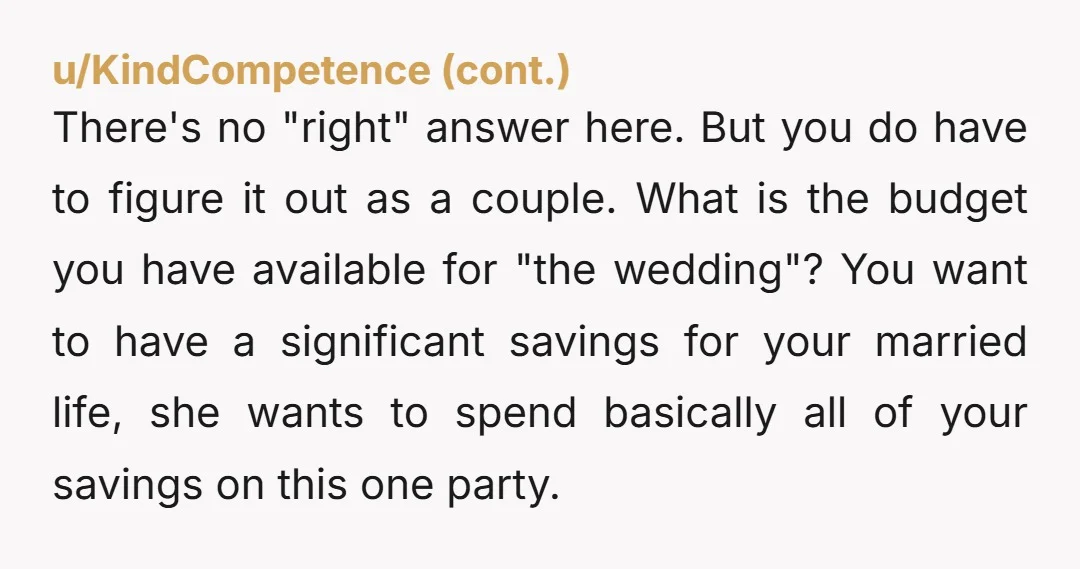 u/So_Gawjus No offence but she sounds a nightmare. Won’t scale back, won’t compromise and seems a touch materialistic. Am not one for telling people to end relationships based off a...