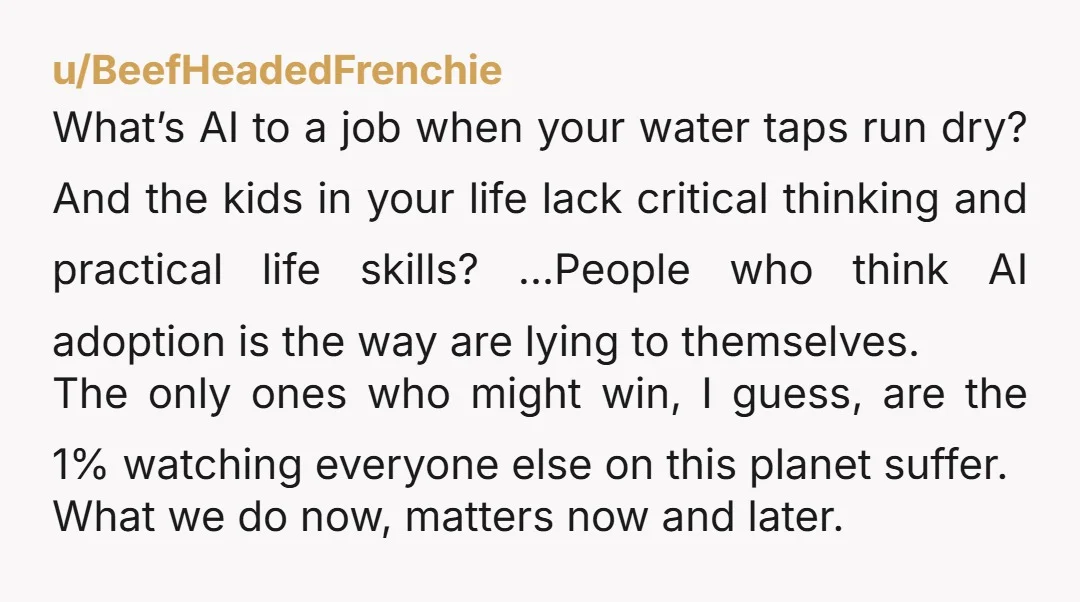 u/DrFrankenmonster That’s really rough because AI is actually incredibly bad for productivity and accuracy and we are very quickly finding that out