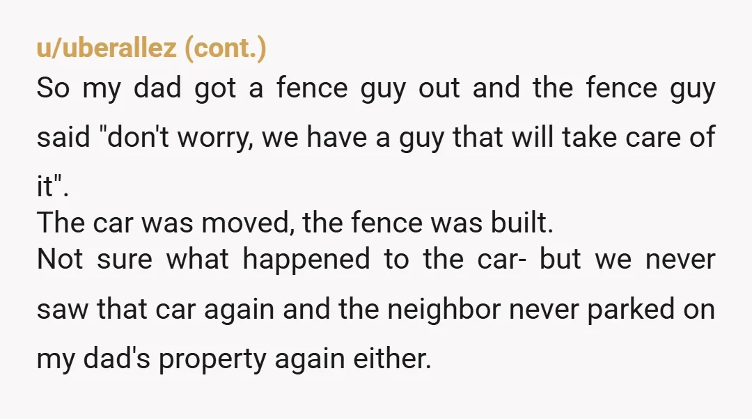 u/StromChaser We used to have people park in front of our driveway all the time. We'd knock on doors around us to see if it was one of our neighbors...