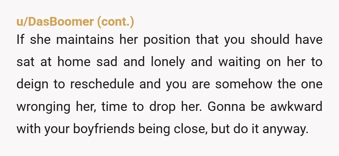 u/pankoforever NTA - she sounds like she doesn't value your friendship and no one should think it's ok to justify things by saying they're not putting you out of pocket...