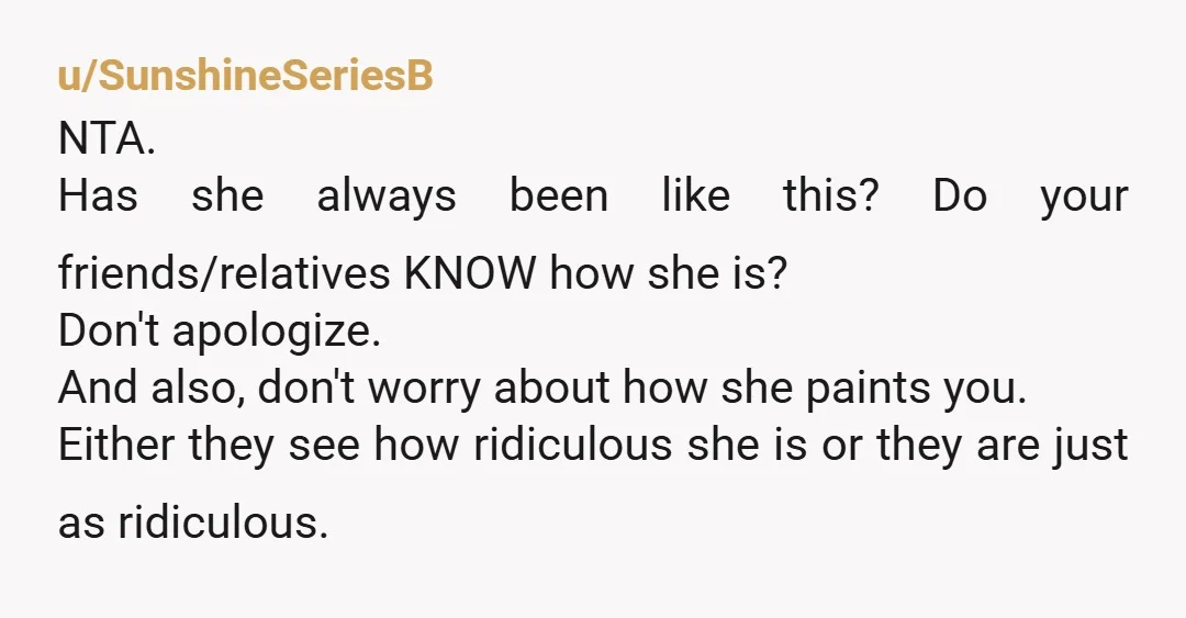 u/IamIrene NTA. You didn't push her anywhere, she stepped out of the planning, the socializing, the festivities...all of it. You tried to include her. Kept inviting her. Not much else...