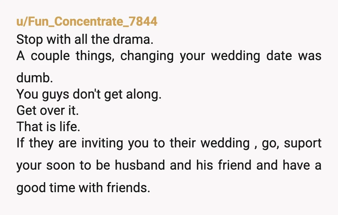 u/Maleficent_Green_656
She will be the wife by your wedding. You can’t exclude her if you invite her husband.