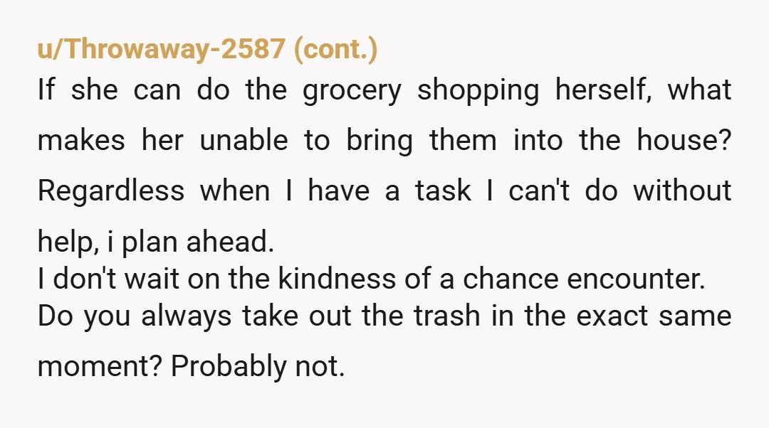 u/Negative_Shake1478 NTA. Make it clear to her you will no longer help her, any continued contact, or attempts to get you to are harassment. I would also email the management...