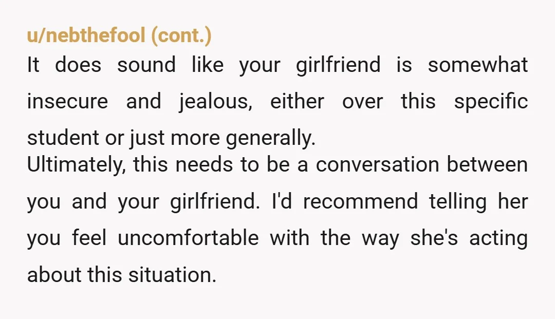u/GardeniaFrangipani S’s entire conversation with you was about teaching. This was in front of many people, including your gf. I don’t see how this can be interpreted as “hitting on...