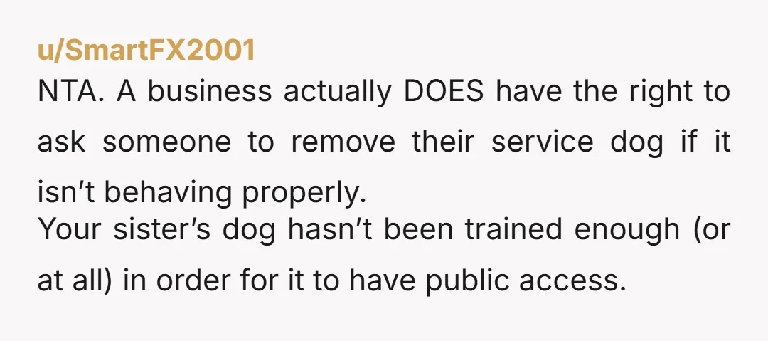 u/Bluebunnywitch It’s strange how Kayla has anxiety but chooses to put an untrained dog in inappropriate places that causes all the attention to be put on her and her dog?...