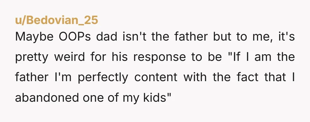 u/Woland77
No one is born with an obligation to fix a mistake that involves their conception.