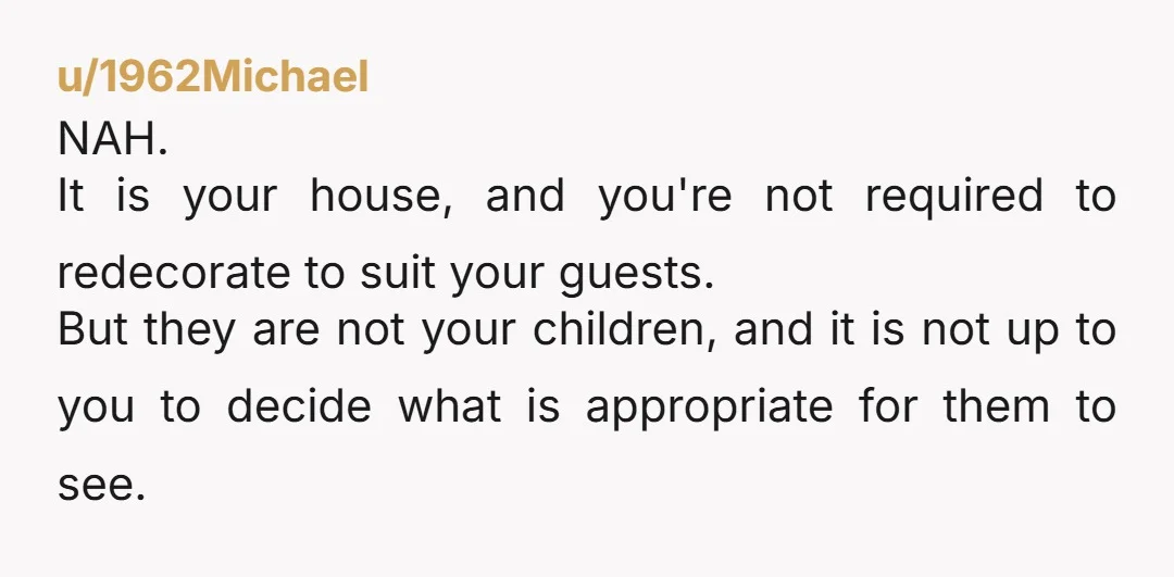 u/RoyallyOakie NTA...So, Jesus nailed to a cross with blood dripping is fine, but your painting is a problem?They're free to turn down the invitation if they have a problem with...