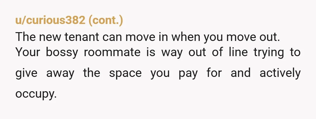 u/bopperbopper “ I signed a lease for a year and I’m just abiding by that contract as stated in the lease. I understand it would be more convenient for the...