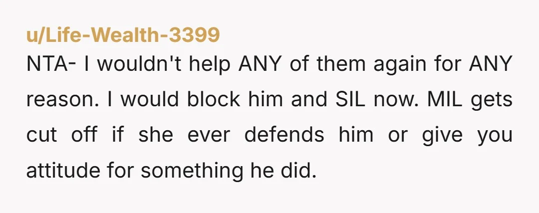 u/Beach_Girl65
NTA.
His 40-year-old male ego couldn’t take a 21-year-old female helping your MIL with buying a computer.
His poor fragile ego boo-hoo!