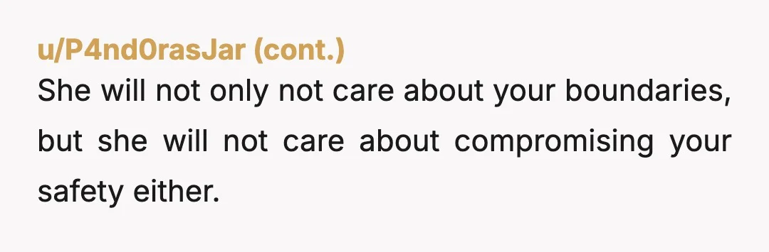 u/Usual_Violinist_3745 N T A Lauren is being absurd. I think u should have asked her to share the codes previously before the trip.. But then again who would imagine anyone...