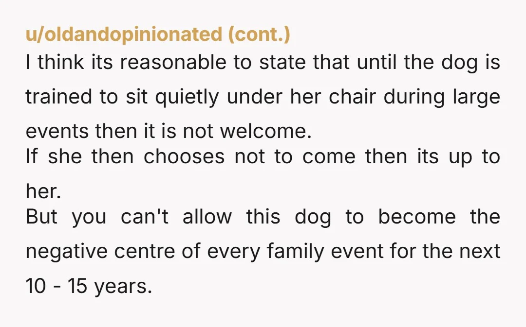u/Similar-Ad-6862 Atlas is a BADLY trained emotional support animal. He is not a service dog. Stop inviting your sister anywhere Thank the Gods emotional support animals are not recognized in...