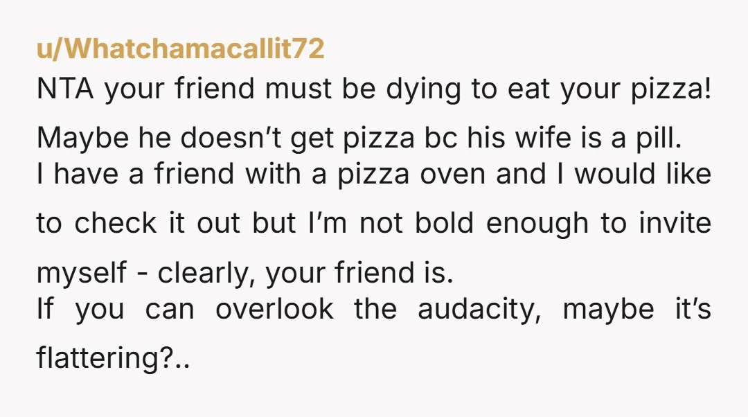 u/Opening-Reward-5210
Tell her to bring her own food. Explain it like u have here if this is not AI slop