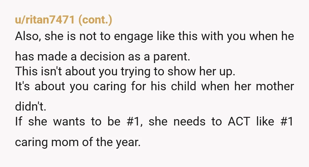 u/Ok_Homework_7621
NTA, but your husband needs to document this.
She chose to leave the child without resources rather than let somebody else help.