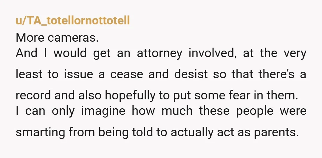 u/SnorkinOrkin Of course, the offending neighbors are going to recruit their flying monkeys to inflict strife and possibly harm on OOP's property. It's a given. /s Seriously, though, it's terrible...