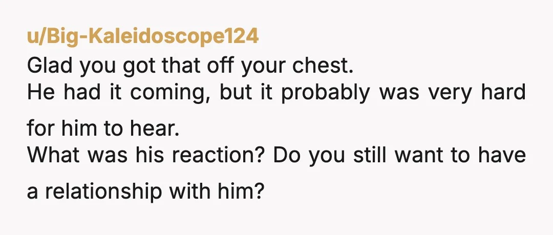 u/lun4d0r4 NTA. And he actually IS NOT working his program by throwing all this at you. I would 100% full cut with no pathway to relationship in future. He wants...