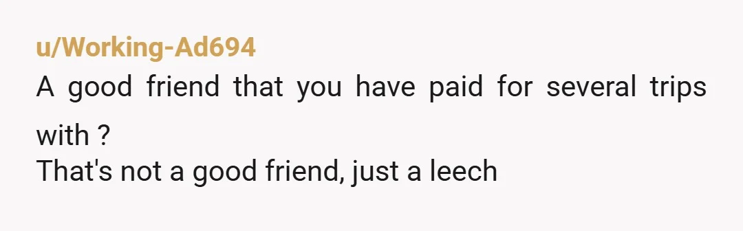 u/EquivalentChip7463 Stop bailing this person out by offering to cover half the cost. Such entitlement that she would take it in the first place. File a police report and drop...