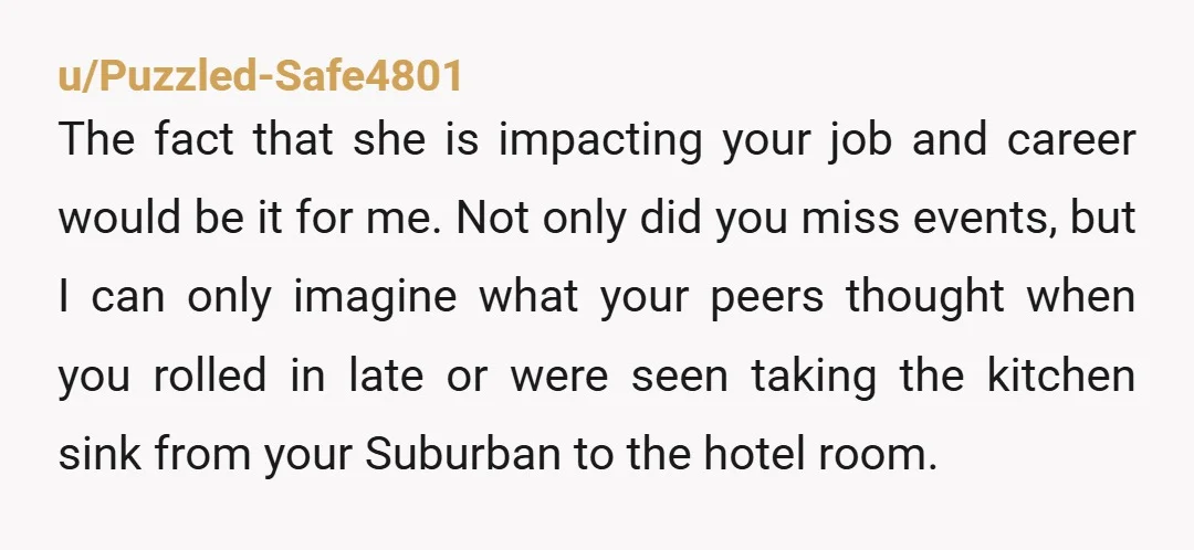u/ThrowRAevlcousins Why did you invite her? Especially after she canceled child care. “Since you canceled child care with my mom you can’t come on this trip” If she leave you...