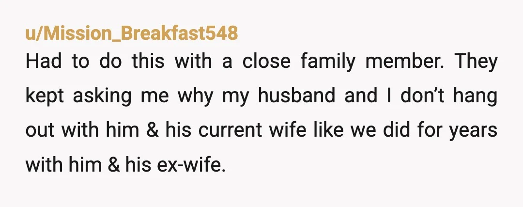 u/Jazzlike-Scheme-7133
I agree with the others on here, but be prepared to lose his friendship, his wife will see to it.