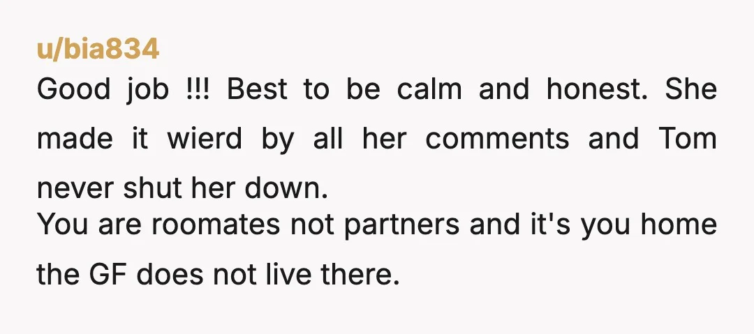 u/lovlyheart NTJ. If the walls are that thin, she’s been broadcasting her insults. You didn't quote her, you didn't yell, and you didn't name call. You simply alerted her to...