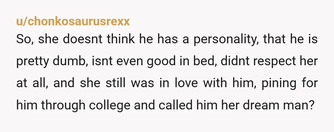 u/Vampiyaa "Here's some long backstory describing in detail everything s about this guy who everybody always knew was s and how s he is, but OMG can y'all believe he...