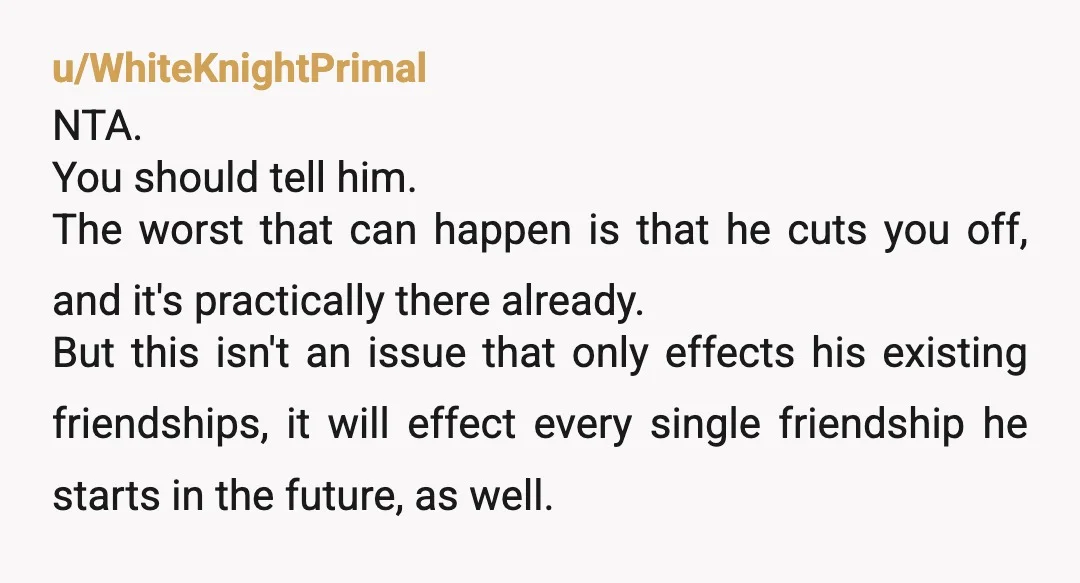 u/XxLuminairexX She sounds insufferable. She's clearly miserable and wants, nay, needs other people to feel that way too. Don't let her infect you too. If your friend asks again, tell...