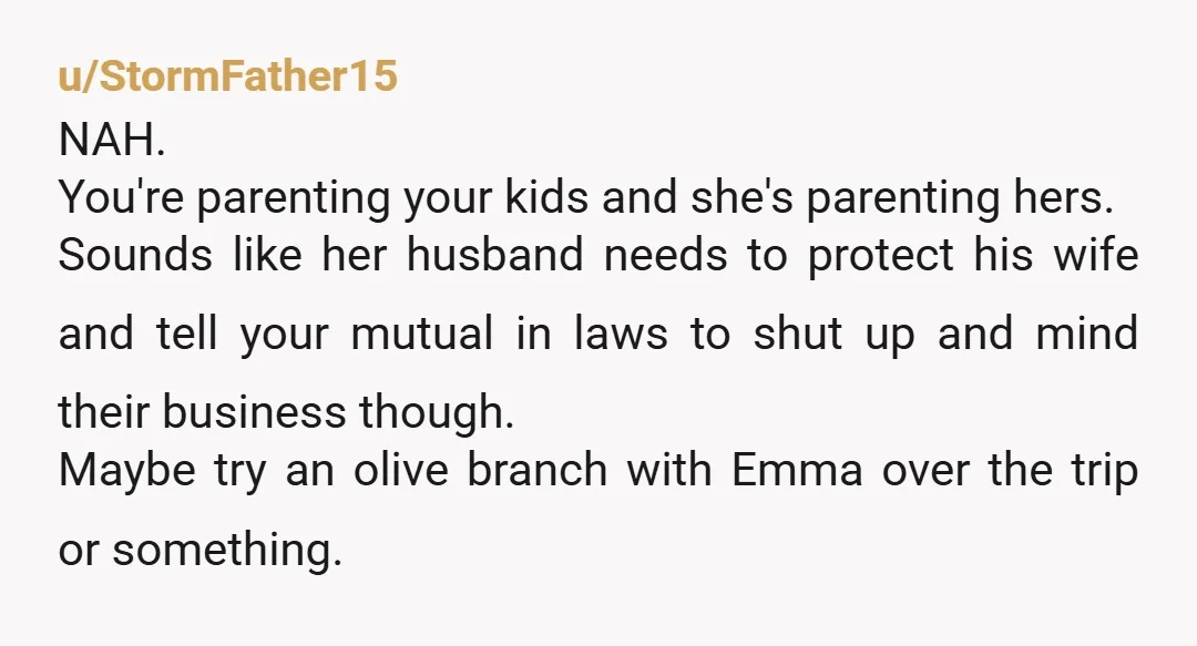 u/I_wanna_be_anemone It sounds like a great deal of the stress can be solved by each section of the family having different accommodations on vacation. The kids can’t whine about different...