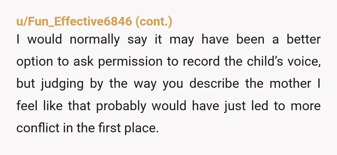 u/owls_and_cardinals NTA. Your friend's behavior is bizarre and seems to me like it might be very harmful to the kid. She is acting like her child has a disability when...