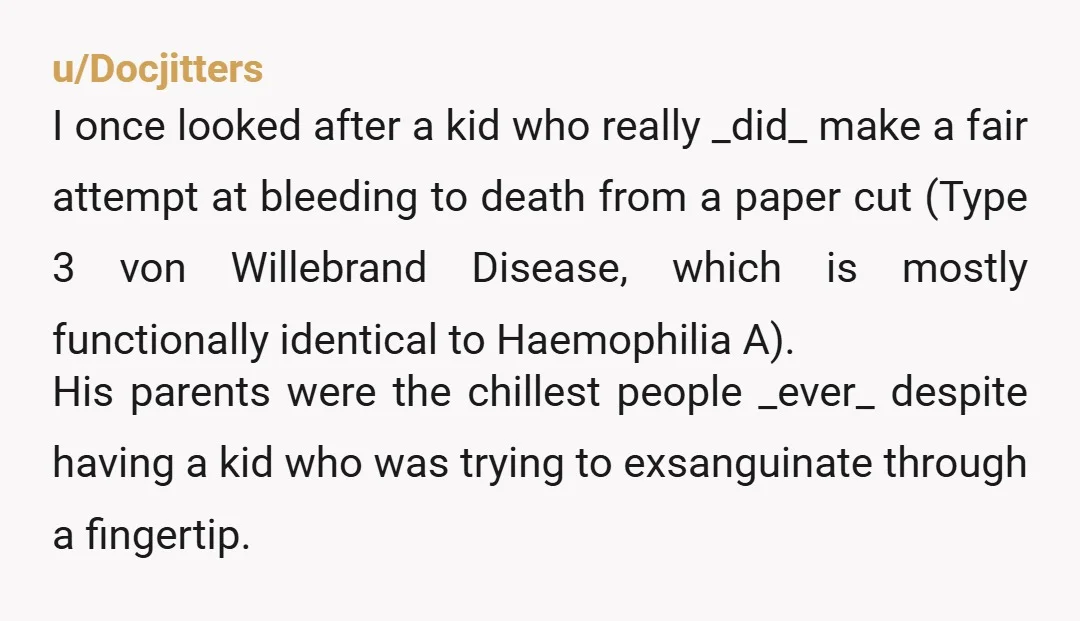 u/ijustneedtolurk I was scared this post would escalate to Kelly intentionally drawing blood or something to force Aunt Lana to see she was fine, papercut or not. I am glad...