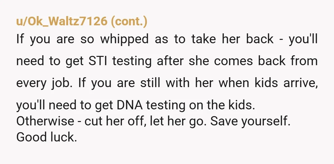 > We thought it would be a good time for us to figure our problems out while she was away filming. We spent the last week not saying a single...