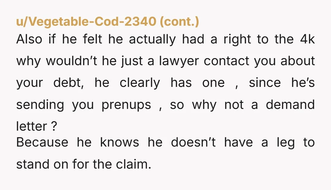 u/Quiet-Hamster6509 You left an abusive relationship. Nta, you don't owe him anything