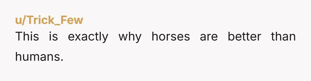 u/Sajem
NTA
Of course you're putting your clients and their horses over your sister, you're running a business and her demands for clearing out a working stable are completely delusional.