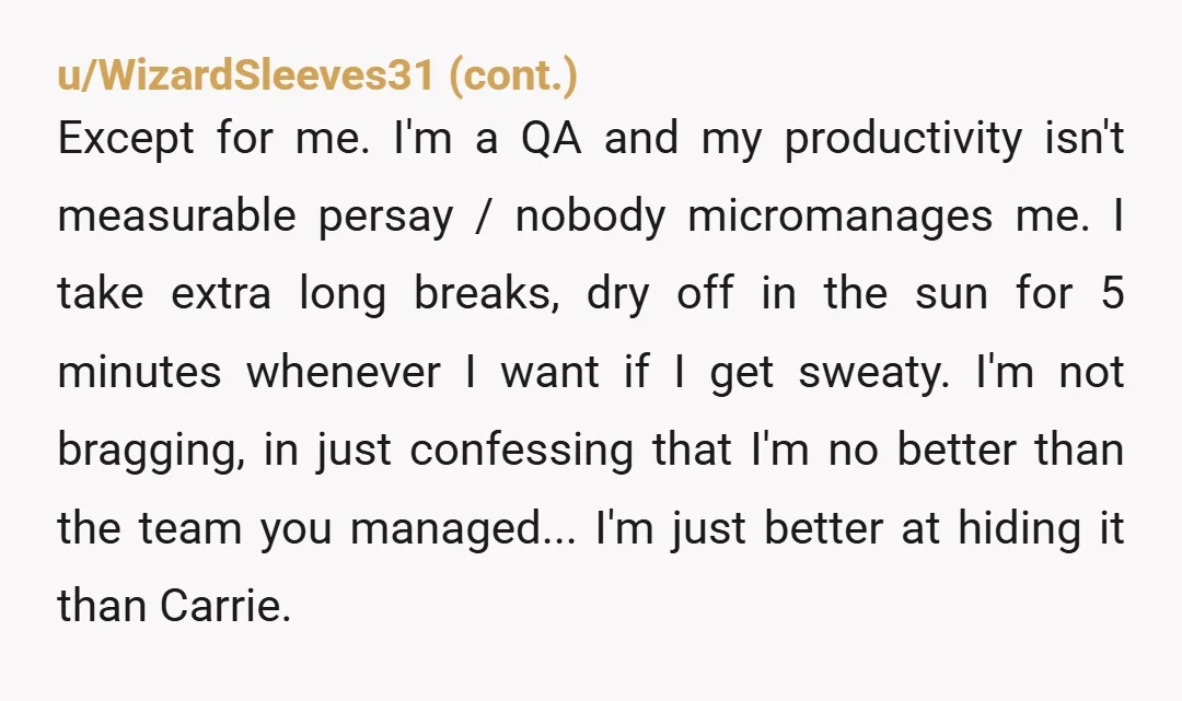 u/Live_Perspective3603 This is one of the reasons why I have never accepted any of the management positions I've been offered. I don't care how much they offer to pay, it's...