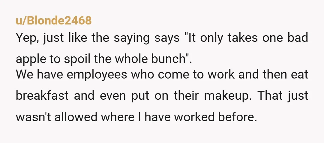 u/PacificNWdaydream Yeah you don’t punitively change schedules to fix attendance issues, because experience shows that doesn’t have a positive effect, and it’s a poor management technique. You manage the employee...